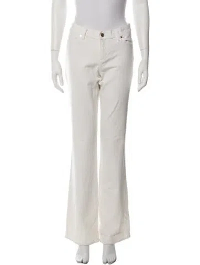 Pre-owned Tory Burch Flared Pants In Neutrals