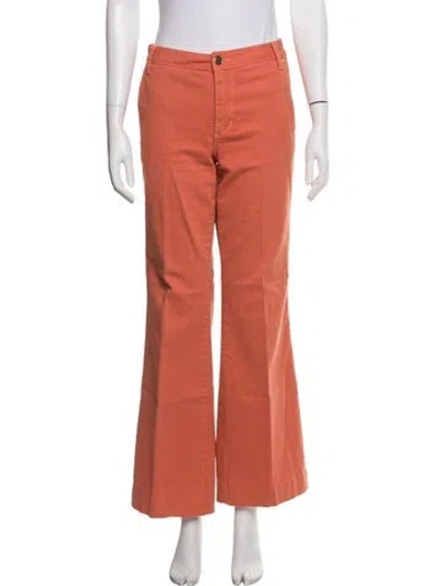 Pre-owned Tory Burch Flared Pants In Orange