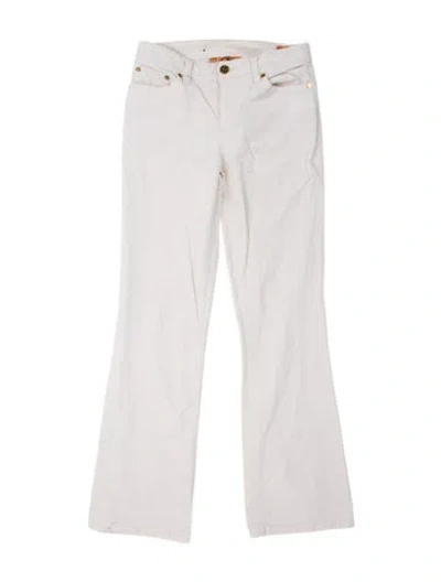 Pre-owned Tory Burch Flared Pants In White