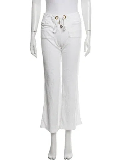 Pre-owned Tory Burch Flared Pants In White