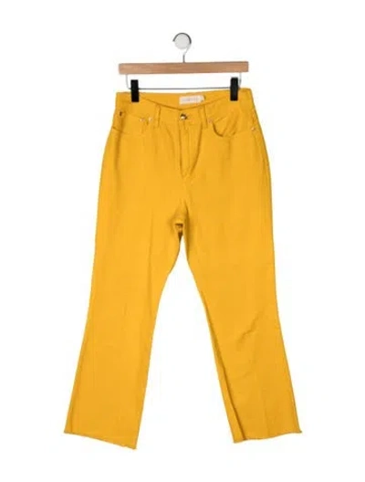 Pre-owned Tory Burch Flared Pants In Yellow