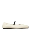 Tory Burch Flat Ballet Shoes In White