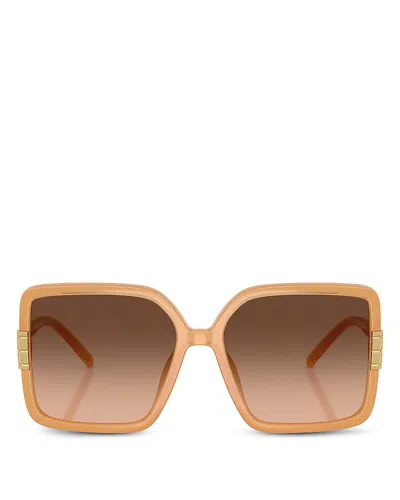 TORY BURCH FLAT ELEANOR SQUARE SUNGLASSES, 57MM