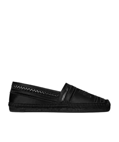 Tory Burch Flat Espadrilles In Black