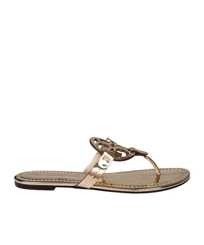 Tory Burch Flat Flip-flops In Gold