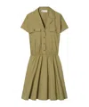 Tory Burch Cotton Poplin Shirt Mini Dress In Green
