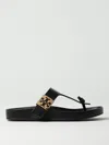 Tory Burch Leather Thong Sandals In Black