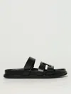 Tory Burch Sport Slide Leather Sandals In Black