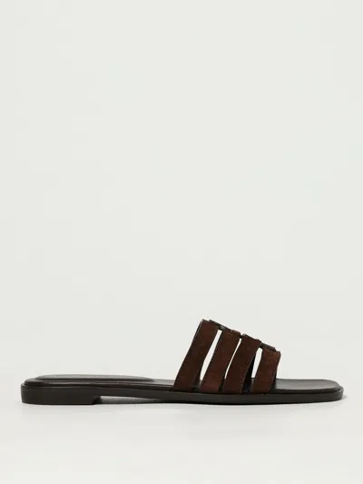 TORY BURCH FLAT SANDALS TORY BURCH WOMAN COLOR BROWN,H08736032