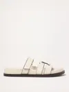 Tory Burch Ines Leather Triple-band Sport Mule Sandals In White