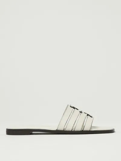 TORY BURCH FLAT SANDALS TORY BURCH WOMAN COLOR WHITE,H14639001