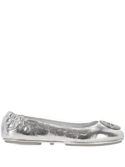 Tory Burch Flat Shoes In Silver