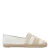 Tory Burch Double T Cotton Espadrilles In Beige