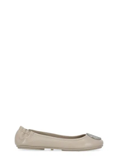 Tory Burch Flat Shoes In Beige