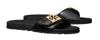 Tory Burch Slide Sandals With Round Open Toe In Black