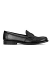 Tory Burch Double T Logo Plaque Round-toe Loafers In Black
