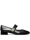 Tory Burch Flat Shoes Blacks And Greys In Multi