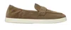 Tory Burch Slip-on Loafers With Suede Finish And Rubber Sole In Brown
