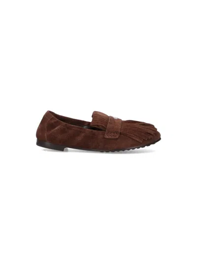 Tory Burch Flat Shoes In Brown