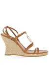 Tory Burch Wedges In Caramel Corn / Gold