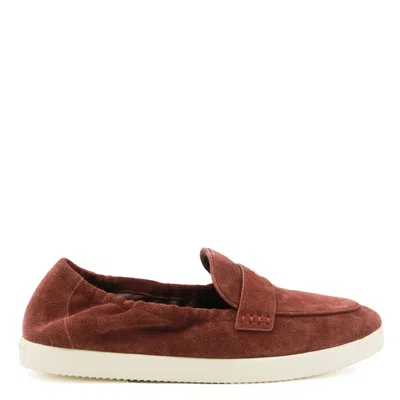 Tory Burch Ballet Loafer Suede Slip-on Sneakers In Burgundy