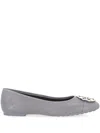 Tory Burch Claire Ballet Flats In Light Cream