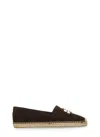 Tory Burch Round Toe Suede Espadrilles With Espadrille Sole In Multi