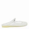 Tory Burch Metallic Sandals With Mesh Design In White
