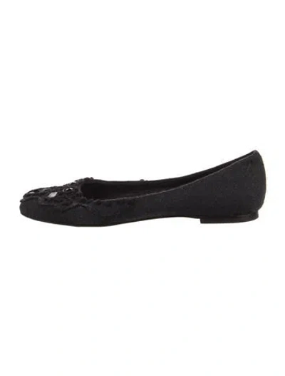 Pre-owned Tory Burch Flats In Black