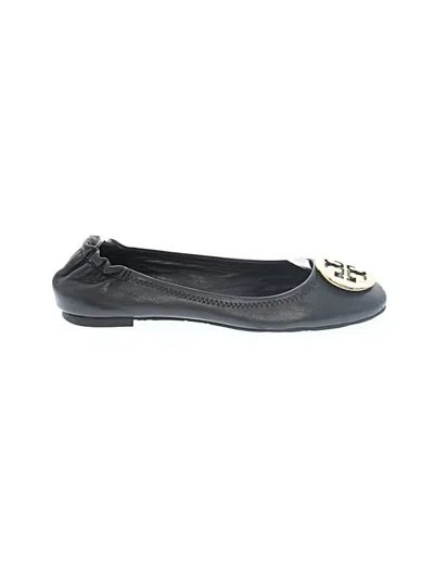 Pre-owned Tory Burch Flats In Black