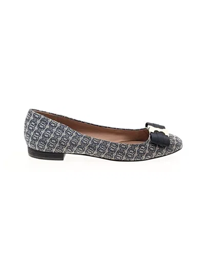 Pre-owned Tory Burch Flats In Blue
