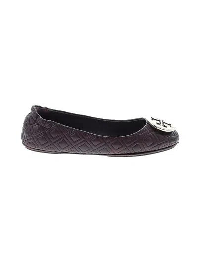 Pre-owned Tory Burch Flats In Brown