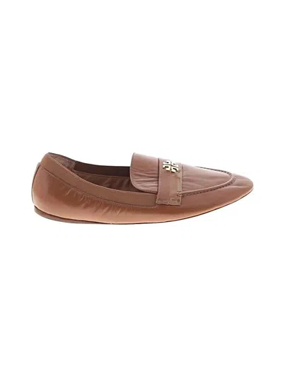 Pre-owned Tory Burch Flats In Brown