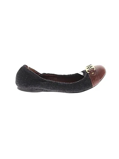 Pre-owned Tory Burch Flats In Gray