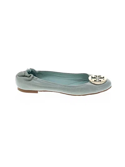 Pre-owned Tory Burch Flats In Green