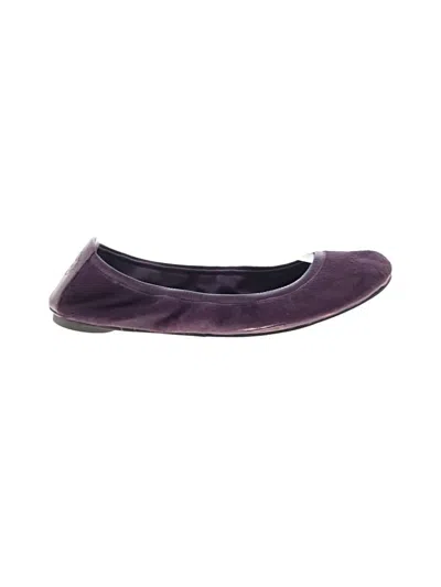Pre-owned Tory Burch Flats In Purple
