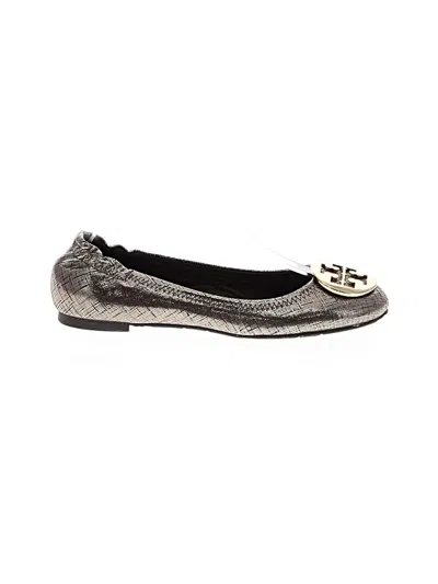 Pre-owned Tory Burch Flats In Silver