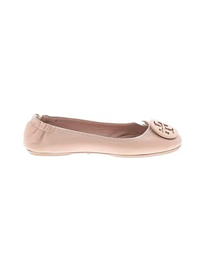 Pre-owned Tory Burch Flats In Tan