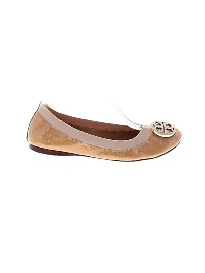 Pre-owned Tory Burch Flats In Tan