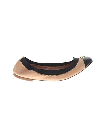 Pre-owned Tory Burch Flats In Tan