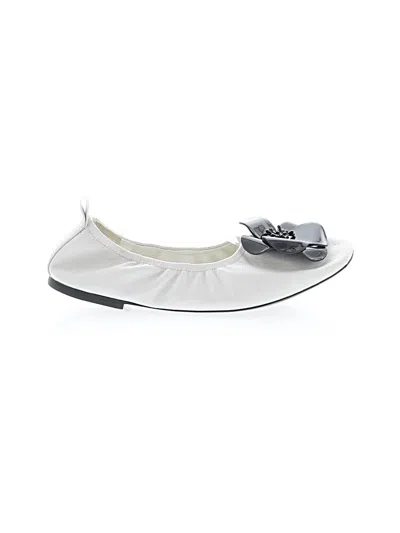 Pre-owned Tory Burch Flats In White