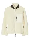 Tory Burch Fleece Colourblock Jacket In Multi