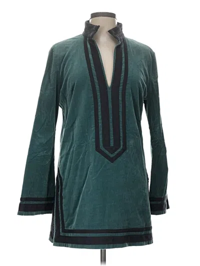 Pre-owned Tory Burch Fleece Jacket In Teal