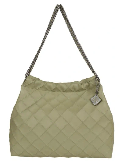 Tory Burch Fleming Bag In Very Soft Leather In Beige