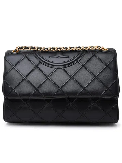 Tory Burch Fleming Black Leather Crossbody Bag