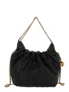 Tory Burch 'fleming' Black Shoulder Bag With Chain-link Shoulder Strap And Double T Motif In Grained Leather Wo In Black