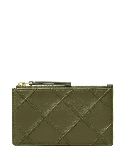Tory Burch Fleming Card Holder In Green