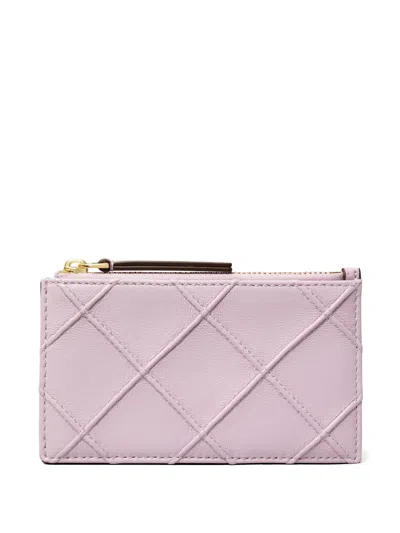 Tory Burch Fleming Card Holder In Purple
