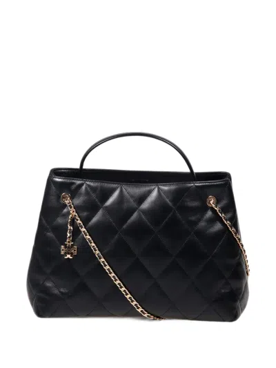 Tory Burch Fleming Carryall Tote Bag In Black