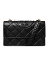 Tory Burch Small Quilted Rectangular Shoulder Bag In Black